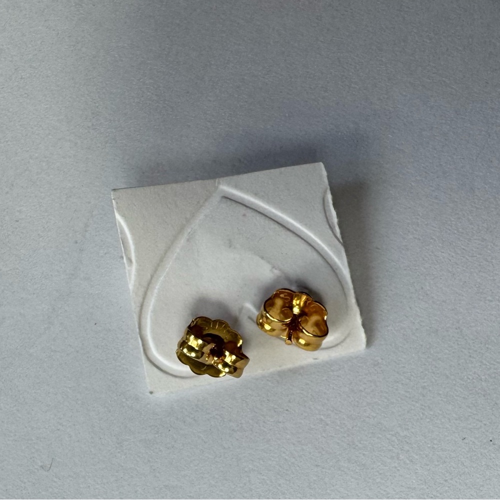 Gold and Cream Pearl Drop Earrings - Picture 6 of 6